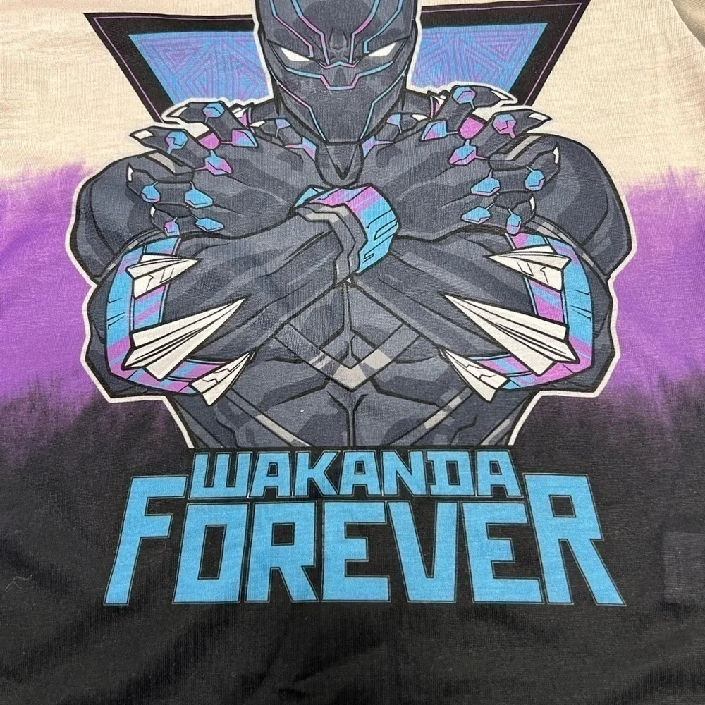 Boys' Marvel Black Panther 2pc Short Sleeve Top and Pants Pajama Set